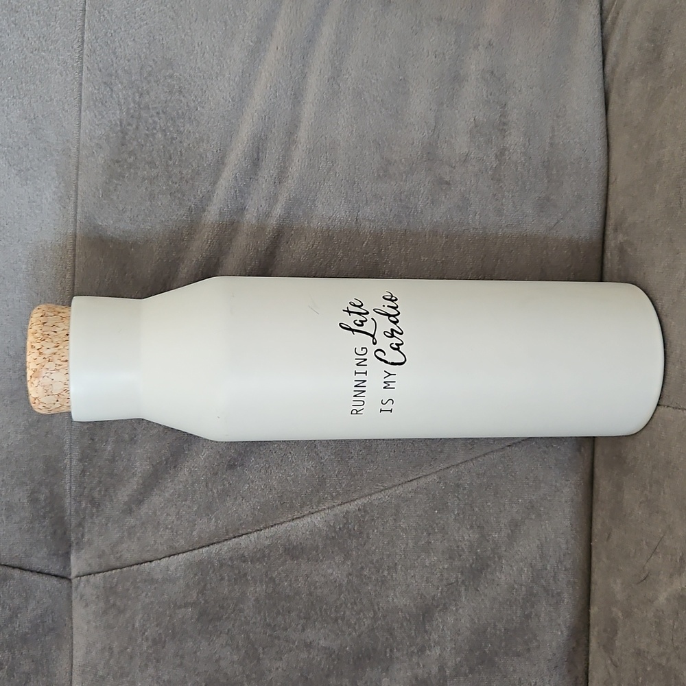 NWT 20oz "Running Late Is My Cardio" Stainless Steel Tumbler. Eco-friendly